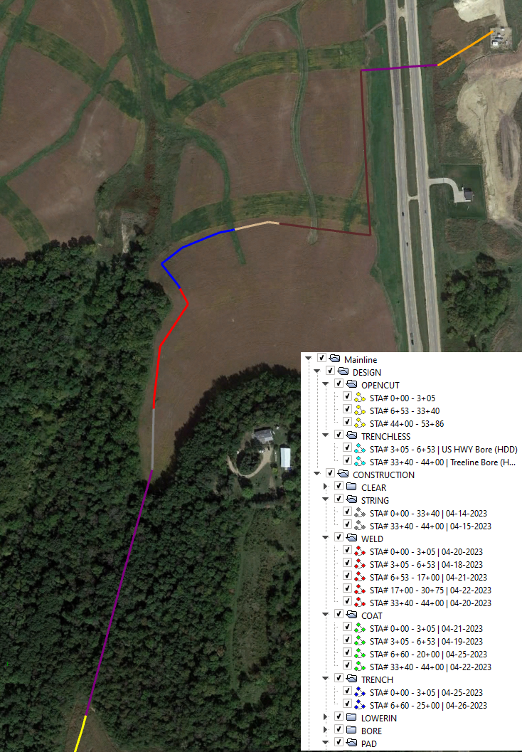 Map based footage report